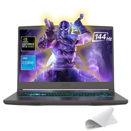 MSI Thin Gaming Laptop, 15.6 FHD 144Hz, Intel Core i5-13420H, NVIDIA GeForce RTX 4060, Windows 11 Home, Gray (2025), w/Mouse pad