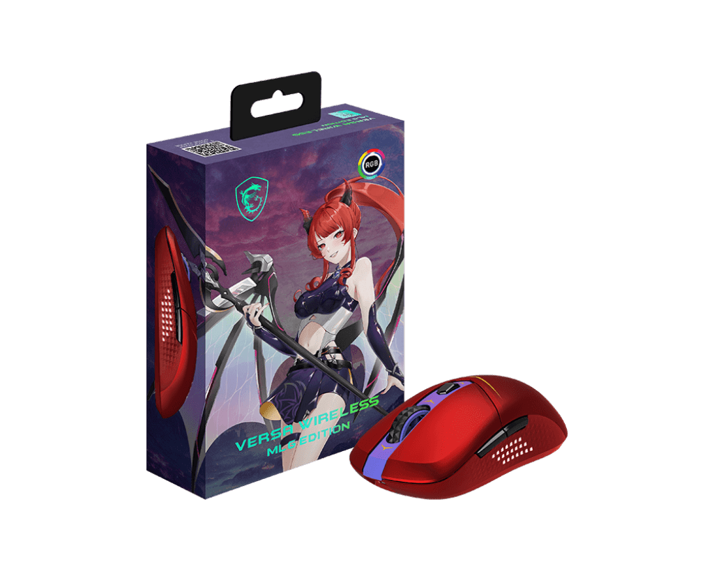 MSI VERSA W MLG EDITION RED Wireless/Wired Rechargeable GAMING Mouse with MLG RGB LED