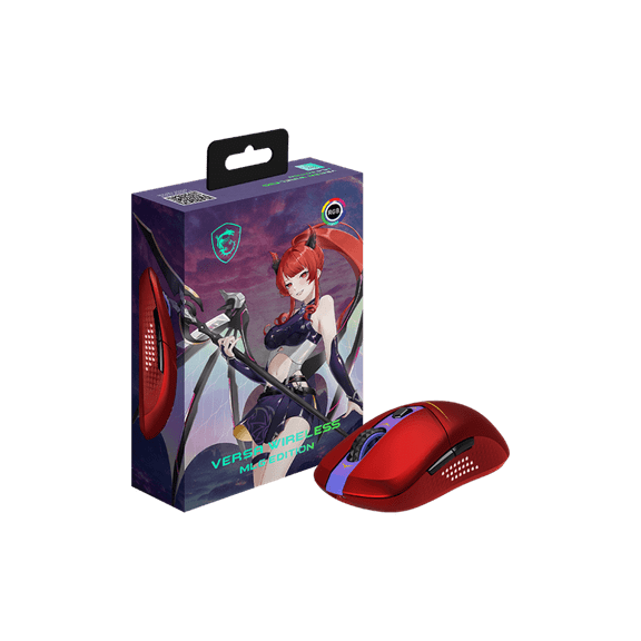 MSI VERSA W MLG EDITION RED Wireless/Wired Rechargeable GAMING Mouse with MLG RGB LED