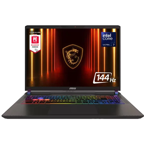 MSI Vector 16" 144Hz Gaming Laptop, Intel Core Ultra 7 255HX, NVIDIA GeForce RTX 5070 Ti, 16GB RAM, 1TB SSD (2026)