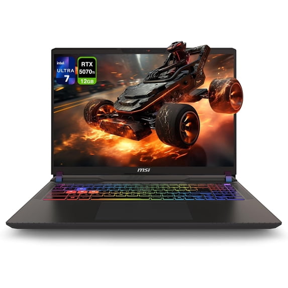 MSI Vector 16 HX AI Gaming Laptop, Intel Ultra 7-255HX, 16 GB DDR5 RAM, 1 TB PCIe SSD, 16” FHD+ (1920x1200) 144Hz Display, Nvidia G-Force RTX 5070Ti, 24 Zone RGB Keyboard, W11 Home, Cosmo Gray