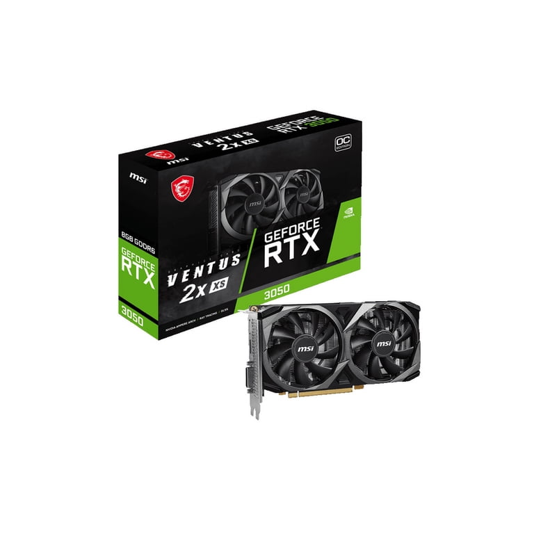 MSI Ventus GeForce RTX 3050 8GB GDDR6 Graphics GPU, PCI Express 