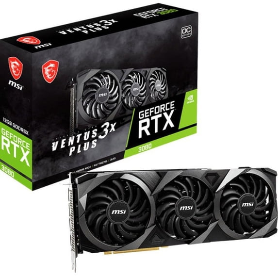 MSI Ventus GeForce RTX 3080 12GB GDDR6X PCI Express 4.0 Video Card RTX 3080 VENTUS 3X PLUS 12G OC LHR