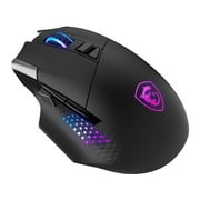 MSI VERSA PRO Gaming Mouse - Pixart 3395 - Cable/Wireless - Bluetooth/Radio Frequency - 2.40 GHz - Rechargeable - Black - USB 2.0 - 26000 dpi - 4 Way Scroll - 15 Buttons - 13 Programmable Button...