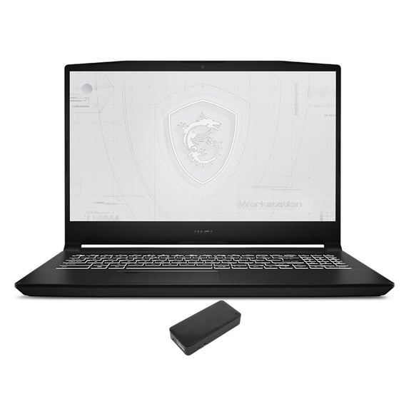 MSI WF66 11UJ-267 Workstation Laptop (Intel i7-11800H 8-Core, 15.6in 60Hz Full HD (1920x1080), NVIDIA RTX A2000, 32GB RAM, 8TB PCIe SSD, Backlit KB, Wifi, USB 3.2, HDMI, Win 11 Pro) with DV4K Dock