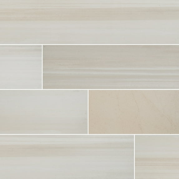 MSI Water Color Bianco 6 in. x 36 in. Glazed Porcelain Floor and Wall Tile (13.5 Sq. ft. / Case)