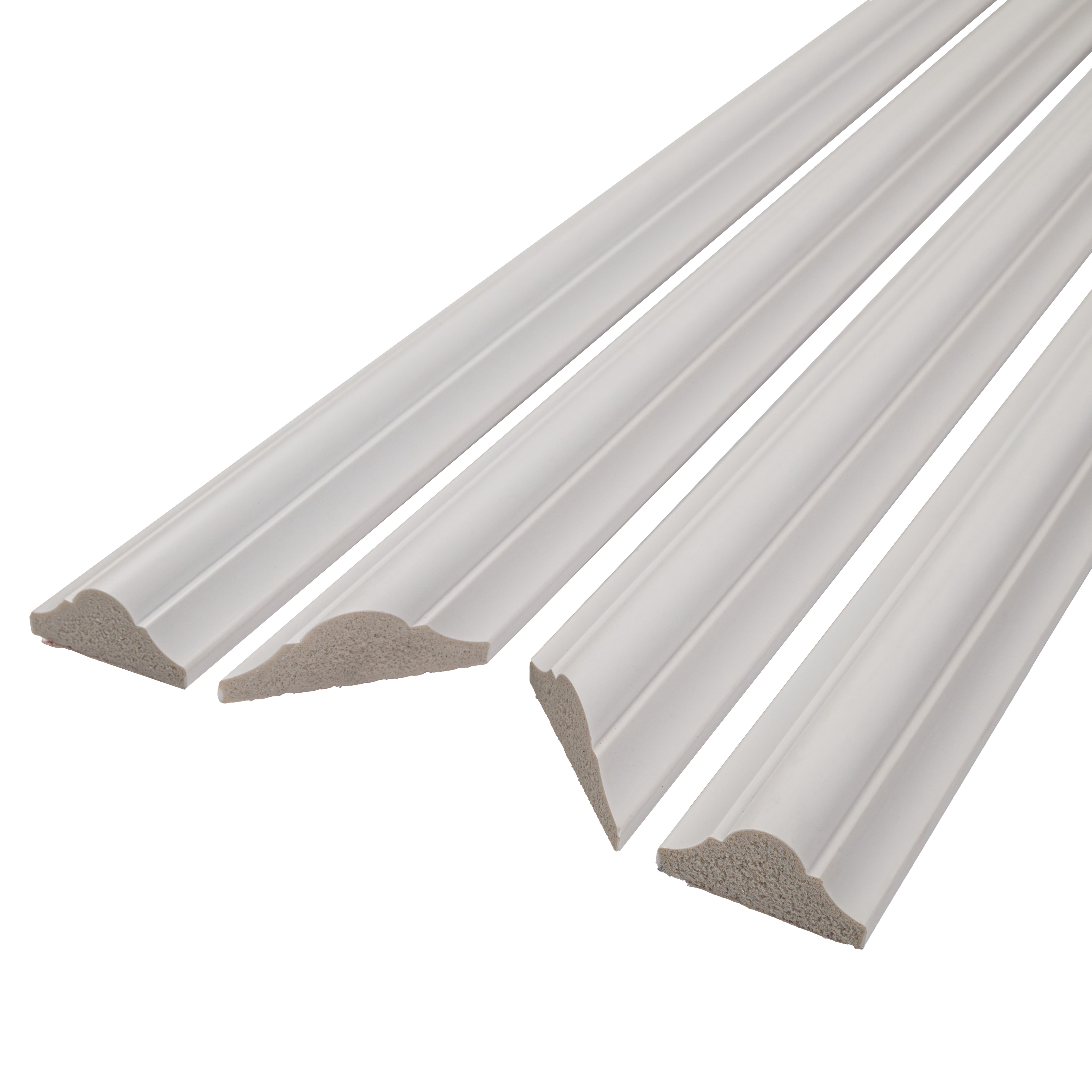 MSI White 54 in. x 24 in. Peel & Stick Wall Molding Panel Kit for DIY Wainscoting (2-Panel Layout, 20 Linear Ft.)