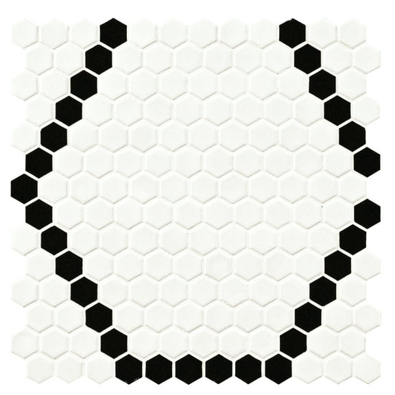MSI White And Black Hive Pattern 12 in. x 12 in. Matte Porcelain Floor And Wall tile