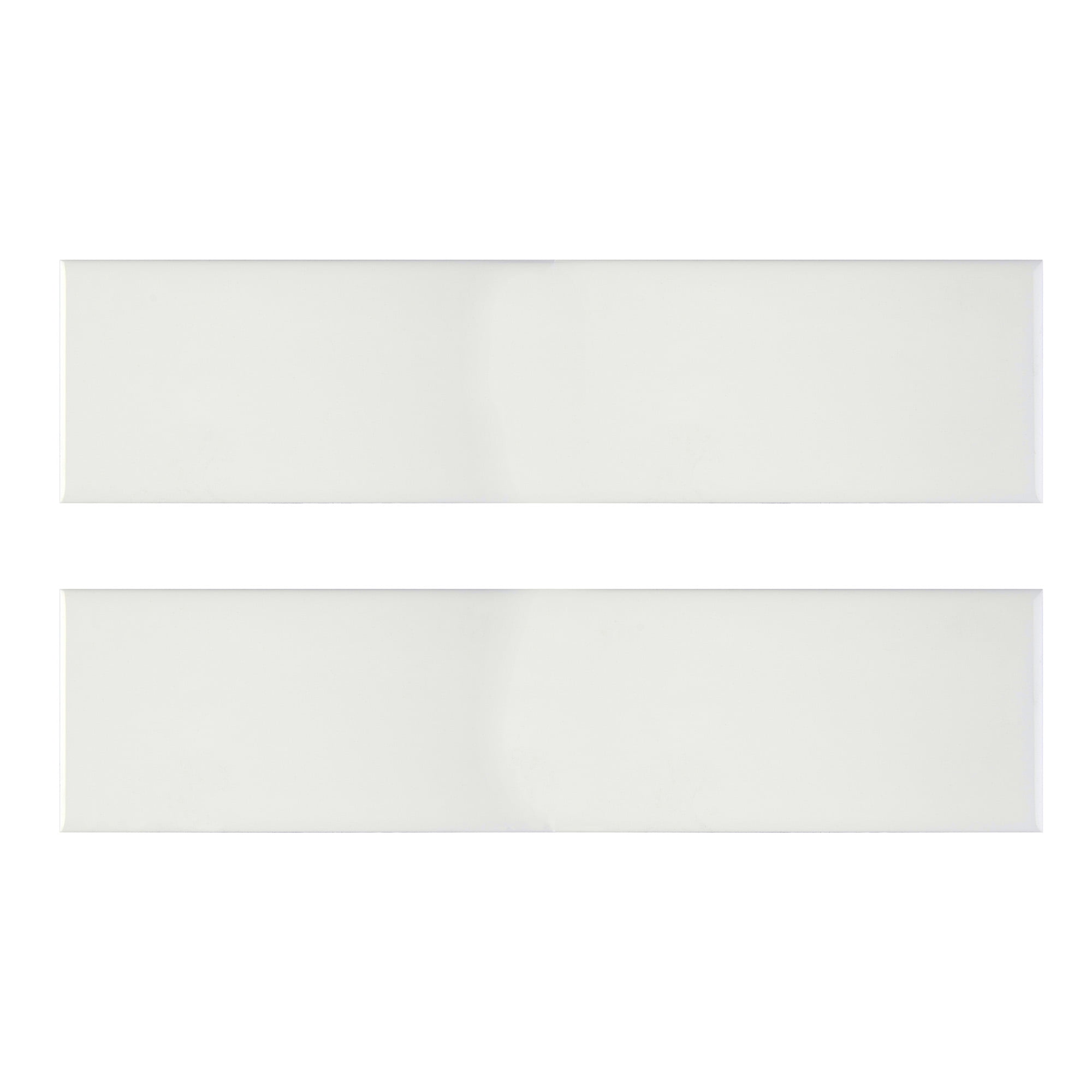 White Glossy 4'' x 12'' Ceramic Subway Wall Tile