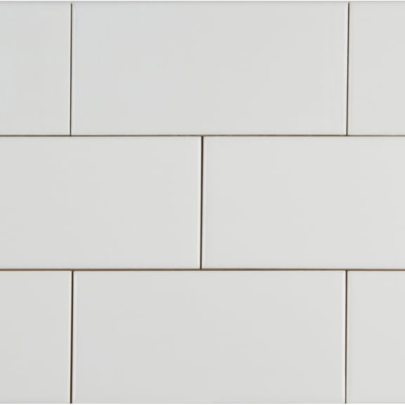 MSI White Glossy 4 in. x 16 in. Glossy Wall Ceramic Tile (8.8 sq. ft./Case)