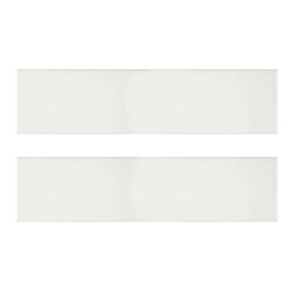 MSI White Glossy Bullnose 4 in. x 12 in. Glossy Ceramic Wall Tile (10 lin. ft. / case)