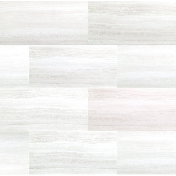 MSI White Ocean 11.81 in. x 23.62 in. Rigid Core Luxury Vinyl Tile Flooring (19.37 sq. ft. / case)