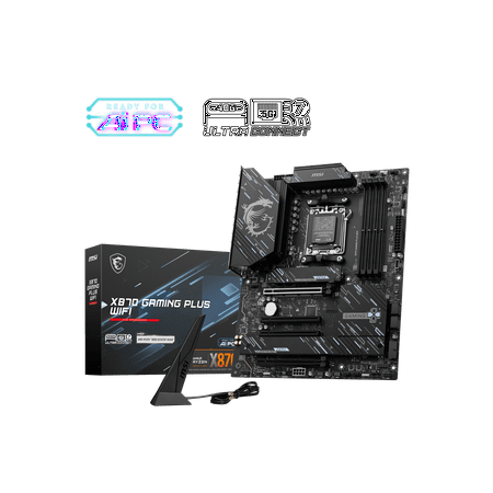 MSI - X870 GAMING PLUS WIFI (Socket AM5) AMD X870 ATX DDR5 Wi-Fi 7 Motherboard - Black