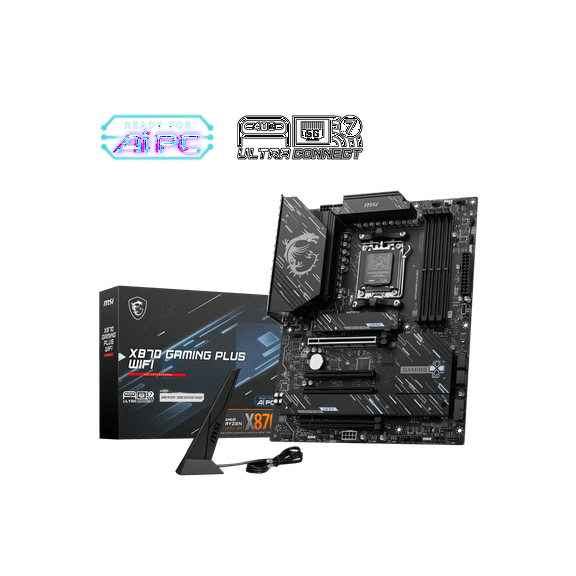 MSI X870 Gaming Plus WiFi Motherboard - AMD AM5, DDR5, PCIe 5.0, Wi-Fi 7