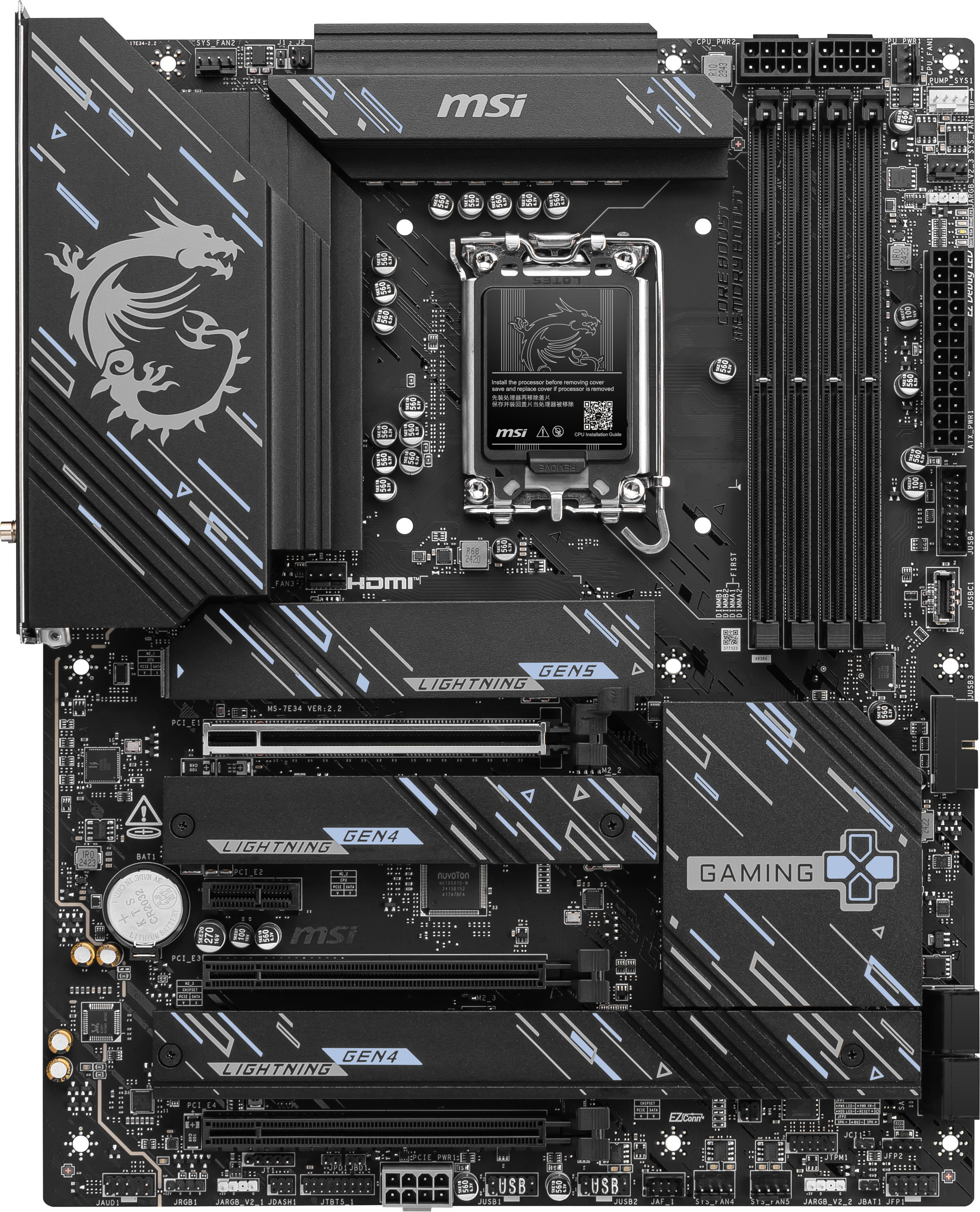 MSI Z890 GAMING PLUS WIFI6E LGA 1851 DDR5 Intel Core Ultra Series 2 ATX Motherboard