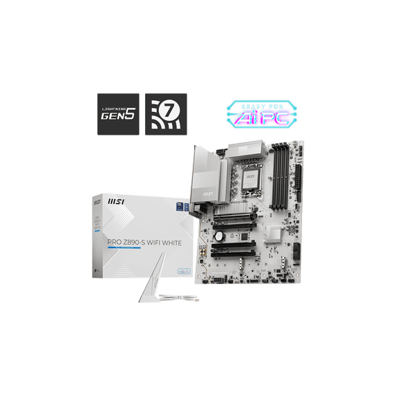 MSI Z890-S WIFI WHITE Gaming Desktop Motherboard - Intel Z890 Chipset - Socket LGA-1851 - ATX (292736)