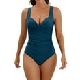 thumbnail image 1 of MSJUHEG 1 Piece Swimsuit,Hollow Monokini Swimwear,Tummy Control Bathing Suits,Womens Bathing Suits,Strapless Bathing Suits,Push Up Swimsuits for Women,Bandeau Bathing Suits Navy 2XL, 1 of 5