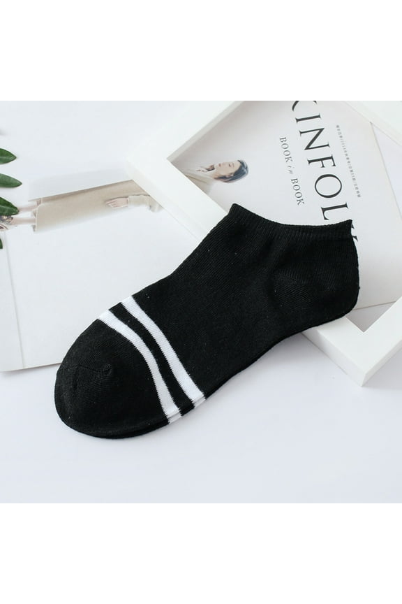 Ankle Socks,Compression Socks,Toe Socks,No Show Socks Womens,Socks for Women,Hip Hop Women Creative Stripe Cotton Skateboard Sock Comfortable Socks Black One Size