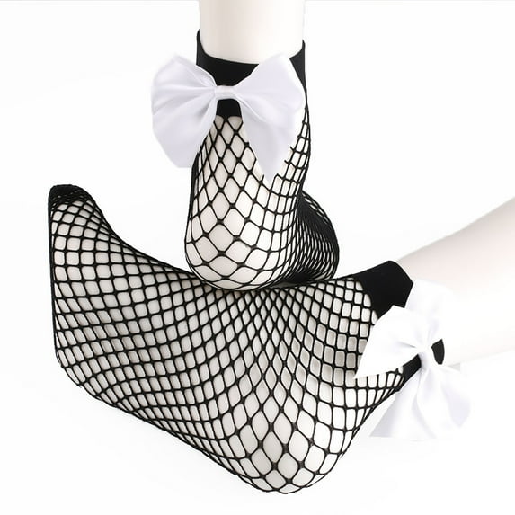 MSJUHEG Ankle Socks,Compression Socks,Toe Socks,No Show Socks Womens,Socks for Women,Women Ruffle Fishnet Ankle High Socks Mesh Lace Net Short Socks B A