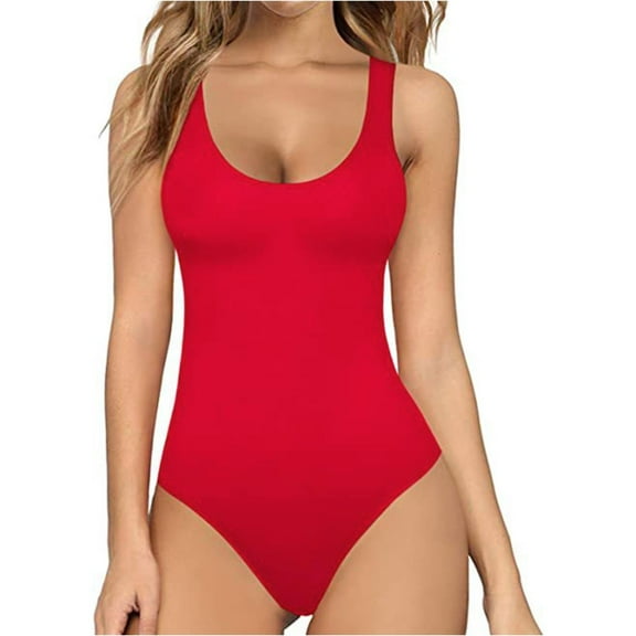 MSJUHEG Bandeau Bathing Suits,Womens Tankini Bathing Suits,Bathing Suit for Women,Halter Swimwear,Monokini Swimsuits for Women,Women's One-piece Swimsuits,1 Piece Swimsuit Red S
