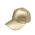 thumbnail image 1 of MSJUHEG Baseball Cap Cowboy Hat Trucker Hat Male Female Baseball Cap Adjustable Soild Men Women Baseball Cap Unisex Hat Hats for Women Fascinators Hats for Women Pu 1PC Hat Gold One Size, 1 of 5