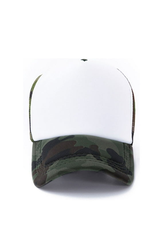 Baseball Cap Cowboy Hat Trucker Hat Unisex Camouflage Mesh Baseball Cap Hat Blank Visor Hat Adjustable Hats for Women Fascinators Hats for Women Cotton 1PC Hat White One Size