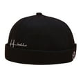 thumbnail image 1 of MSJUHEG Baseball Cap Sun Hats for Women Bucket Hat Men Women Hat Cap Casual Docker Sailor Mechanic Brimless Solid Color Hat Hats for Women Fascinators Hats for Women Cotton 1PC Hat Black One Size, 1 of 2