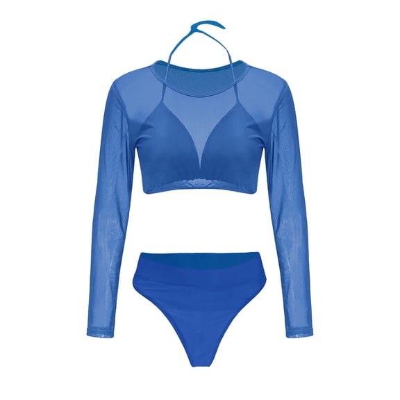 MSJUHEG Bathing Suit for Women,Crisscross Tie Back Bathing Suit,Spaghetti Straps Swimsuit,Tie Bikini,Push Up Bathing Suits for Women,Floral Swimsuits for Women, Blue 2XL