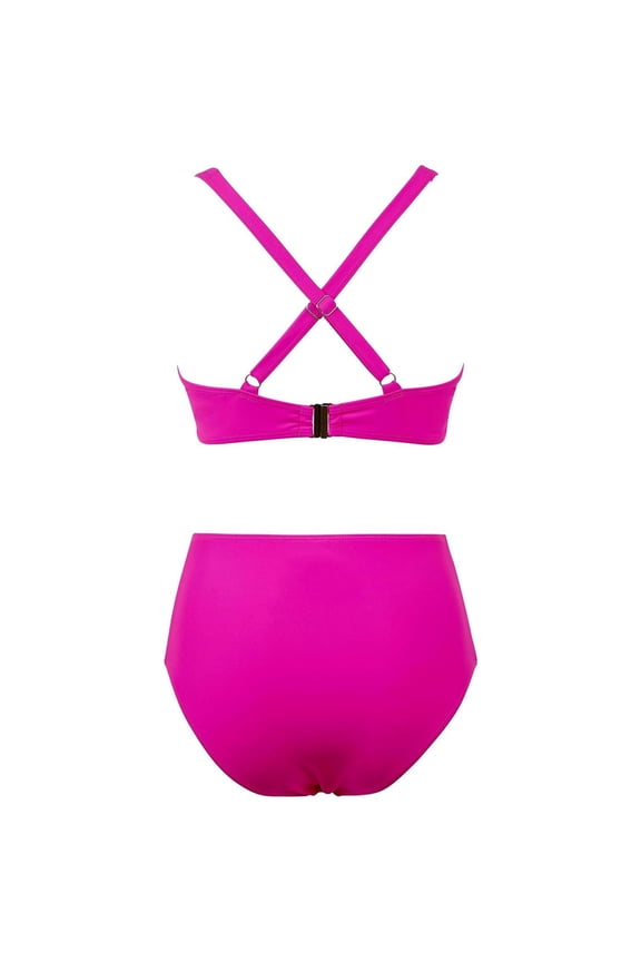 Bathing Suits,Summer Bikinis,Summer Swimsuit,Floral Swimsuits for Women,Push Up,Peplum Swimsuits for Women,Boho Swimsuits for Women Hot Pink 2XL