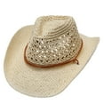 thumbnail image 1 of MSJUHEG Beach Hats for Women Hats for Men Trucker Hat Adult Unisex Summer Fashion Sunscreen Straw Cap Beach Casual Cowboy Hat Hats for Women Fascinators Hats for Women Knit 1PC Hat Beige One Size, 1 of 2