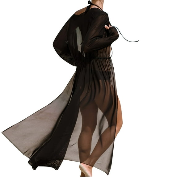 MSJUHEG Beach Wrap Coverups for Bathing Suits Mesh Pants for Women Beach Outfits for Women Dress Cover Up Womens Beach Cover Up Pants Mesh Flare Cover Up Pants Cover Ups Black 2xl