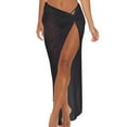 thumbnail image 1 of MSJUHEG Beach Wrap Skirt,Beach Sarong Wrap Bottom,Beach Sarong,Swimwear Coverup,Women's Swimwear Cover Ups,Wrap Skirt,Bathing Suit Wrap Black L, 1 of 7