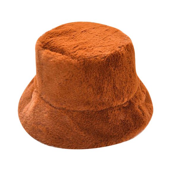 MSJUHEG Beanie Bucket Hat Trucker Hat Ladies Winter Bucket Hat Cute And Warm Caps Hunting Fishing Hat Hats for Women Fascinators Hats for Women Polyester 1PC Hat Coffee One Size