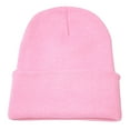 thumbnail image 1 of MSJUHEG Beanie Hats for Women Hats for Men Unisex Slouchy Knitting Beanie Hip Hop Cap Warm Winter Ski Hat Beach Hats for Women Fascinators Hats for Women Acrylic 1PC Hat Pink One Size, 1 of 1
