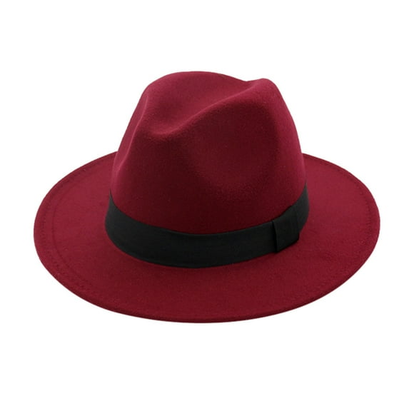 MSJUHEG Beanie for Women Sun Hats for Women Cowboy Hat Men & Women Vintage Wide Hat With Belt Buckle Adjustable Outbacks Hats Hats for Women Formal Hat Cotton 1PC Hat Wine One Size