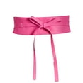 thumbnail image 1 of MSJUHEG Belt Buckle Mens Belts Leather Faux Leather Wide Belt Ladies Versatile Wide Belt Bow Tie Clothing Accessories Belt Leash Hot Pink One Size, 1 of 4
