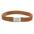 thumbnail image 1 of MSJUHEG Belt Buckle Mens Belts Leather Kids Toddler Belt Elastic Adjustable Stretch Unisex Belts Silver Square Buckle Leash C One Size, 1 of 1