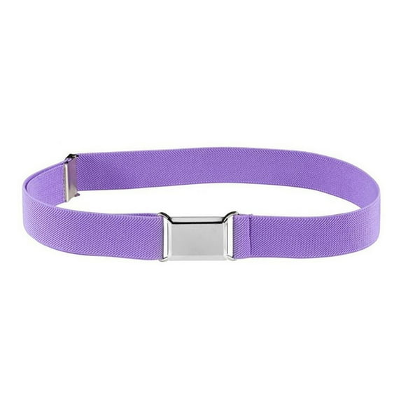 MSJUHEG Belt Buckle Mens Belts Leather Kids Toddler Belt Elastic Adjustable Stretch Unisex Belts Silver Square Buckle Leash Q One Size