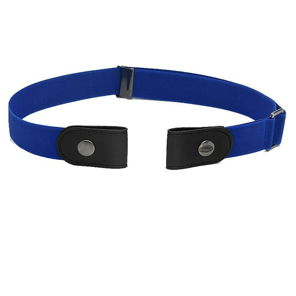 MSJUHEG Belt Buckle Mens Belts Leather Men For Jeans Hassle Buckle No Elastic Women Bulge Belt Event & Party Supplies Leash Blue One Size