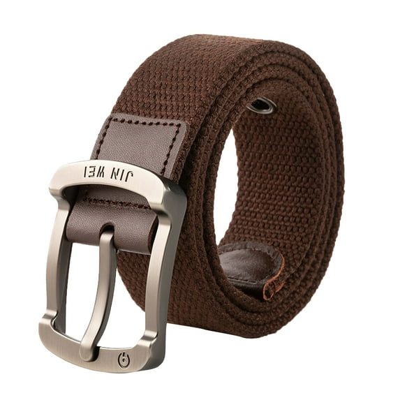 MSJUHEG Belt Buckle Mens Belts Leather Mens Adult Unisex Military Canvas Quick Release Buckle Outer Belt Men'S Outdoor Training Belt Leash Coffee S