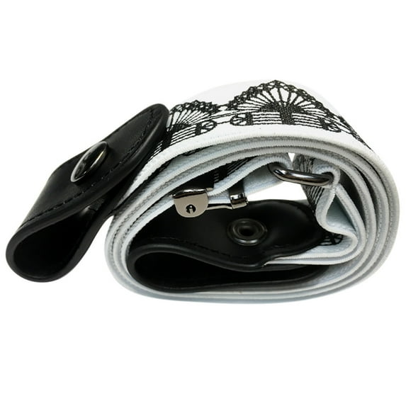 MSJUHEG Belt Buckle Mens Belts Leather Xmas Gift Buckle-Free Women Men Invisible Elastic Belt For Jeans No Bulge Hassle Leash White One Size