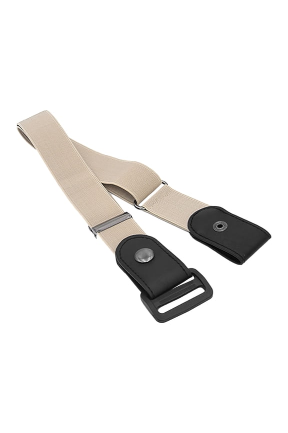 Belts for Women Belt Men Buckle-free Elastic Invisible Belt for Jeans No Bulge Waist Belts Mens Belts Leather Belt for Men Beige One Size