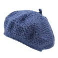 thumbnail image 1 of MSJUHEG Beret Hats for Women Hats for Women Winter Hats for Women Women Winter Down Headgear Solid Color Pile Cap Casual Earmuffs Hat Hats for Men Fascinators Hats for Women Acrylic 1PC Hat Blue M, 1 of 2