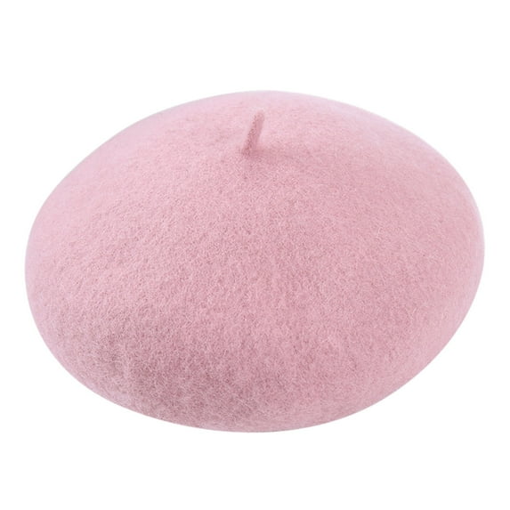 MSJUHEG Beret Hats for Women Hats for Women Winter Hats for Women New Adjustable Wool Beret Wool Warm Hat In Autumn And Winter Hats for Men Fascinators Hats for Women Wool 1PC Hat Pink One Size