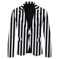 thumbnail image 1 of MSJUHEG Blazer For Women 2023 Suits For Men Men'S Stripe Printing Fashion Trend Suit Top Coat Casual Womens Blazer White S, 1 of 2