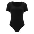 thumbnail image 1 of MSJUHEG Bodysuits For Women Crewneck Sweatshirts Women'S Short Sleeve Casual Comfort Scoop Neck T-Shirts Basic Bodysuits Jumpsuit Joggers For Women Black Xl, 1 of 9