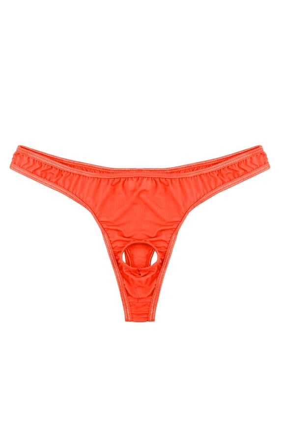 Boxers For Men Mens Underwear Boxer Briefs Mens Micro Thong Bikini Front Hole Underwear Underpants Mens Boxer Briefs Orange One Size