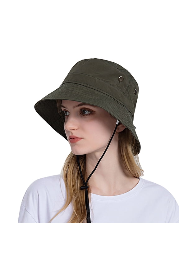 Bucket Hat Sun Hat Trucker Hat Women Sun Hat Wide Brim Protection Beach Hat Adjustable Bucket Hat Summer Hats Hats for Women Fascinators Hats for Women Denim 1PC Hat Army Green One Size