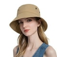 thumbnail image 1 of MSJUHEG Bucket Hat Sun Hat Trucker Hat Women Sun Hat Wide Brim Protection Beach Hat Adjustable Bucket Hat Summer Hats Hats for Women Fascinators Hats for Women Denim 1PC Hat Khaki One Size, 1 of 5