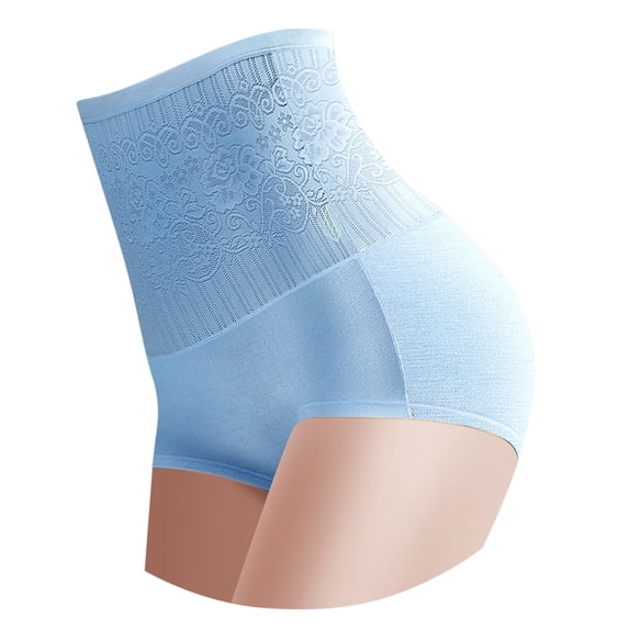 MSJUHEG Butt Lifting Leggings for Women for Women Tummy Control Shapewear Tummy Control Underwear Shapewear Tummy Control Polyester Spandex Light Blue L